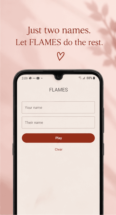 Two fields and a button. That's the whole app.